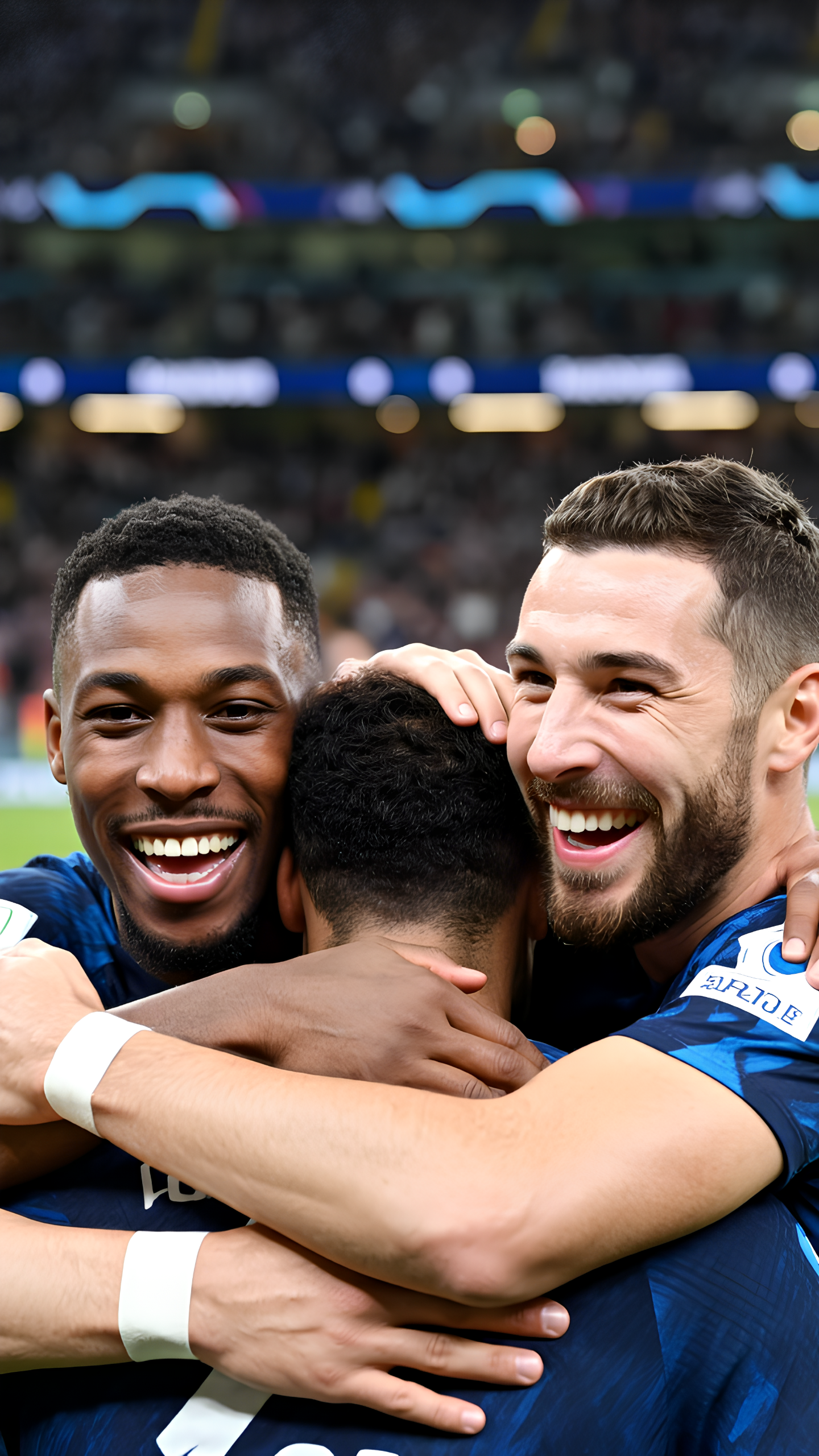 足球赛场情景感人，泪水与欢呼并存